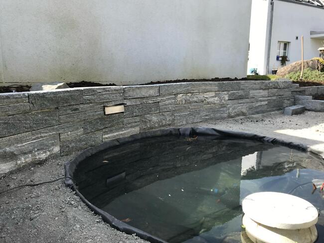 Fortschritt Teich Fortschritt Teich Privatgarten in Bassersdorf